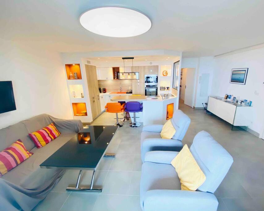 Luxueux T3 Piscine Et Vue Somptueuse Lägenhet Sète Exteriör bild