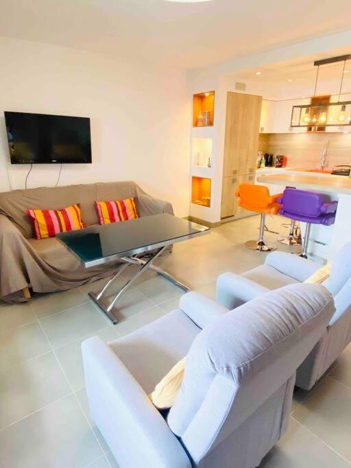 Luxueux T3 Piscine Et Vue Somptueuse Lägenhet Sète Exteriör bild