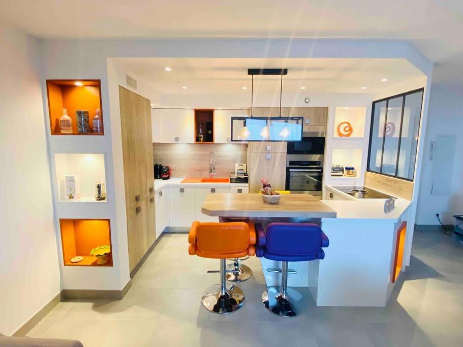 Luxueux T3 Piscine Et Vue Somptueuse Lägenhet Sète Exteriör bild